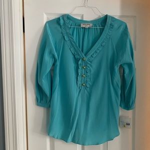 Skirtin Around Silk Blouse